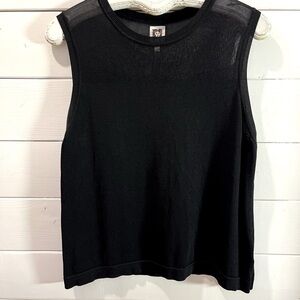 ❣️🖤 ANNE KLEIN – Sleeveless Knit Top Black – Size L